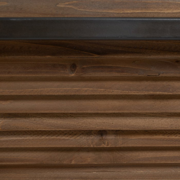 Mesa Centro Natural-Negro Madera-Metal 120 X 60 X 43,50 cm