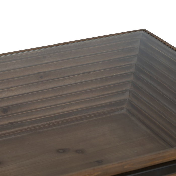 Ixia Mesa de Centro Natural-Negro en Madera y Metal
