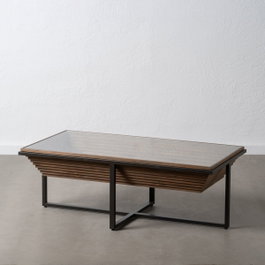 Ixia Mesa de Centro Natural-Negro en Madera y Metal