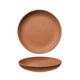 Summa IO Plato Hondo de Gres Terracota, Diámetro 24 cm (Set de 6)