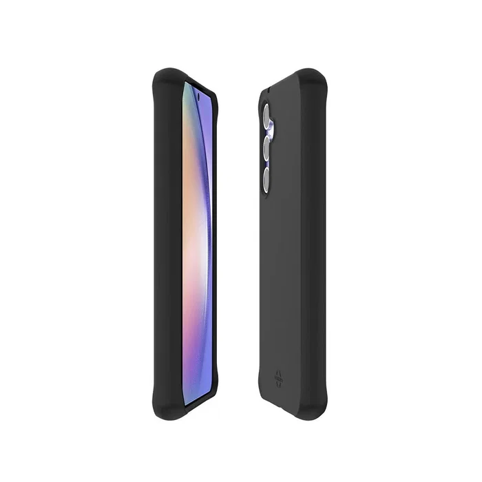 Samsung Galaxy A55 5G Funda Protectora Negra, Antibacteriana, Resistente a Golpes y Caídas hasta 3m, Certificado Militar MIL-STD-810G, Tamaño 6.6 Pulgadas (16.8 cm)