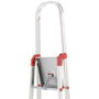Rolser Escalera de Aluminio de 3 Peldaños, 59 cm Altura Plataforma