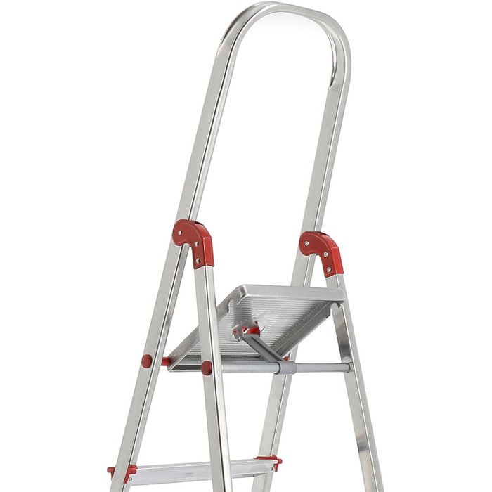 Rolser Escalera de Aluminio de 3 Peldaños, 59 cm Altura Plataforma