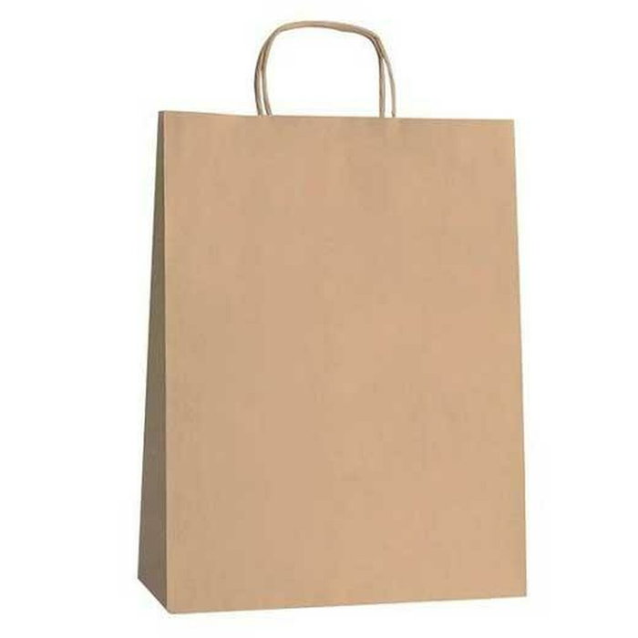 Fama Bolsa de Regalo con Asa Retorcida Marrón 21x11x29cm (Set de 25)