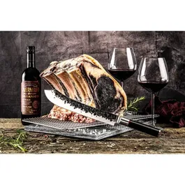 Forged Cuchillo de carnicero FOR8720039623583 - Acero japonés 440C, Mango de madera de Dalbergia, L 25,5 cm