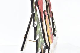 DKD Home Decor Decoracion Navidad Tradicional Rojo Verde Madera 2.5 x 31 x 40 cm (6 Unidades)