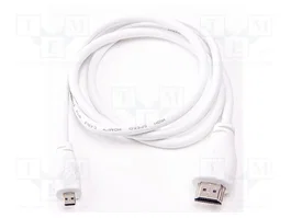 RASPBERRY PI Cable de conexión Micro HDMI a HDMI de 1m, blanco