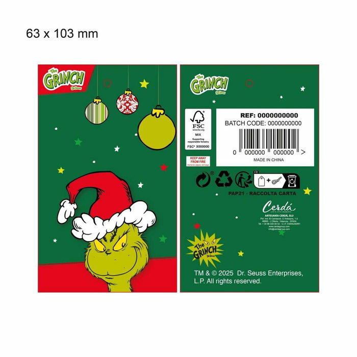 Cerdá Conjunto de Gorro y Guantes The Grinch