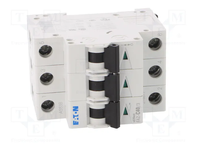 EATON ELECTRIC FAZ-C40/3 Interruptor magnetotérmico 3 polos 40A 15kA EATON ELECTRIC FAZ-C40/3 Interruptor magnetotérmico 3 polos 40A 15kA