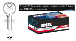JMA Llaves Tipo A Modelo U-5D con 50+5 de Regalo en Acero