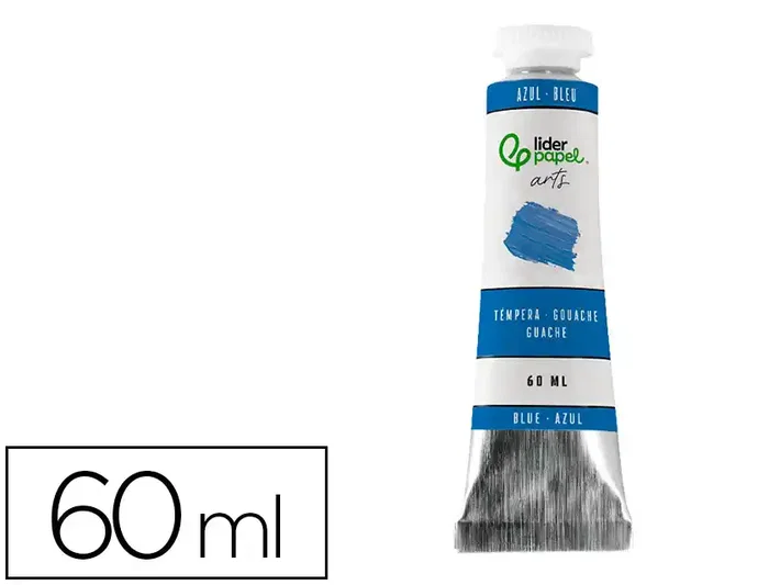 Liderpapel Tempera gouache tubo de aluminio de 60 ml color azul Liderpapel Tempera gouache tubo de aluminio de 60 ml color azul