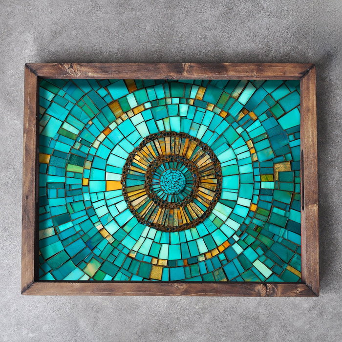 Aberto Design REF002 Bandeja de MADERA MACIZA 48 x 38 x 4 cm