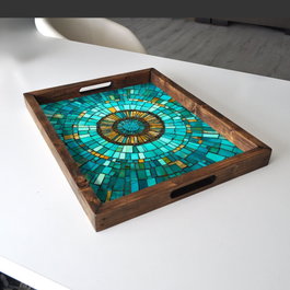 Aberto Design REF002 Bandeja de MADERA MACIZA 48 x 38 x 4 cm