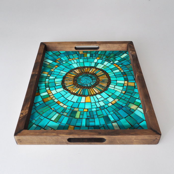 Aberto Design REF002 Bandeja de MADERA MACIZA 48 x 38 x 4 cm