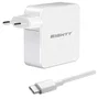 Eightt EC65 Cargador Universal USB-C 65W Carga Rápida, Voltaje Automático 5V/9V/12V/15V/20V, Compatible con Apple iPhone, iPad, MacBook, Laptops, Tablets, Blanco