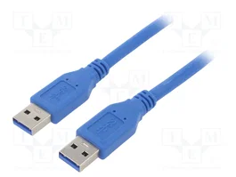 AKYGA Cable USB 3.0 con conector USB A en ambos extremos, 1,8m, azul