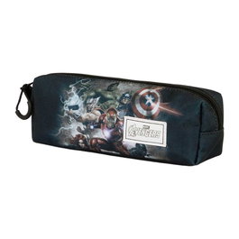 Marvel Los Vengadores - Estuche Portatodo Cuadrado 0.9L Verde, Modelo Troupe FAN 2.0, Compartimento Único con Cremallera, 8 x 21 x 5.5 cm, Poliéster