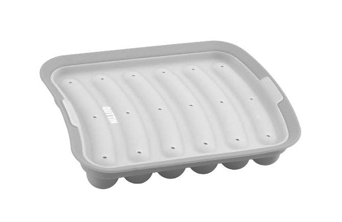 Quttin Molde para Salchichas de Silicona para Microondas 18 cm x 3 cm x 18.5 cm (24 Unidades)