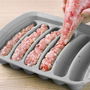 Quttin Molde para Salchichas de Silicona para Microondas 18 cm x 3 cm x 18.5 cm (24 Unidades)