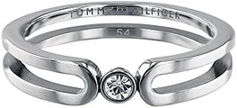 Tommy Hilfiger Anillo de Acero Inoxidable Gris Talla 54