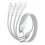 4smarts Cable de Carga USB-C/A 4en2 1.2m Blanco 541024