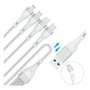 4smarts Cable de Carga USB-C/A 4en2 1.2m Blanco 541024