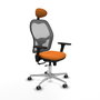 PIQUERAS Y CRESPO Silla de oficina Jorquera Naranja y Gris con Mecanismo Sincro/Traslack