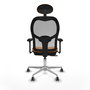 PIQUERAS Y CRESPO Silla de oficina Jorquera Naranja y Gris con Mecanismo Sincro/Traslack