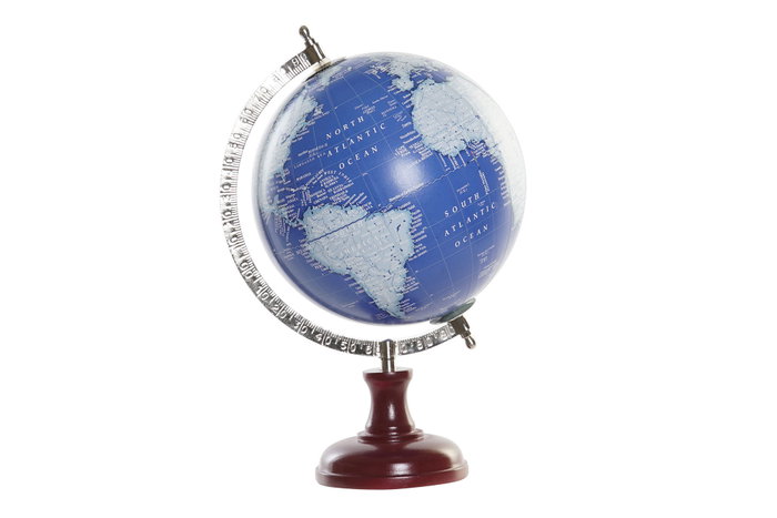 DKD Home Decor Globo Terráqueo de Mango y PVC Azul 23x20x33 cm DKD Home Decor Globo Terráqueo de Mango y PVC Azul 23x20x33 cm