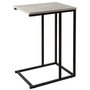 Max Home Mesa auxiliar metal y madera 40x30x59 cm