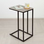 Max Home Mesa auxiliar metal y madera 40x30x59 cm