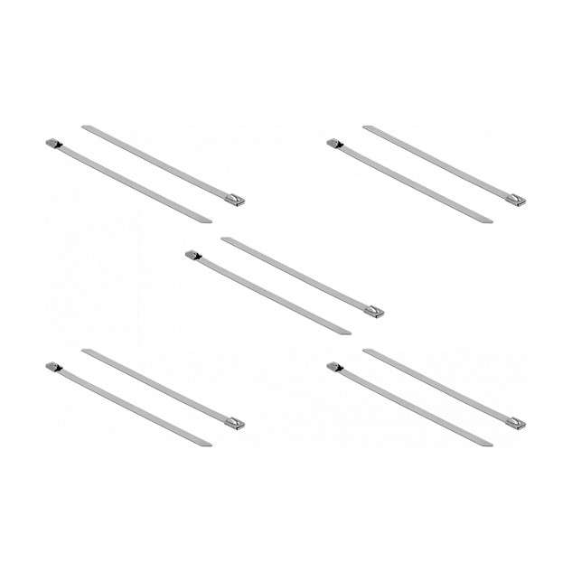 DeLOCK 18771 Bridas reutilizables de acero inoxidable 200 x 7,9 mm, 10 piezas DeLOCK 18771 Bridas reutilizables de acero inoxidable 200 x 7,9 mm, 10 piezas