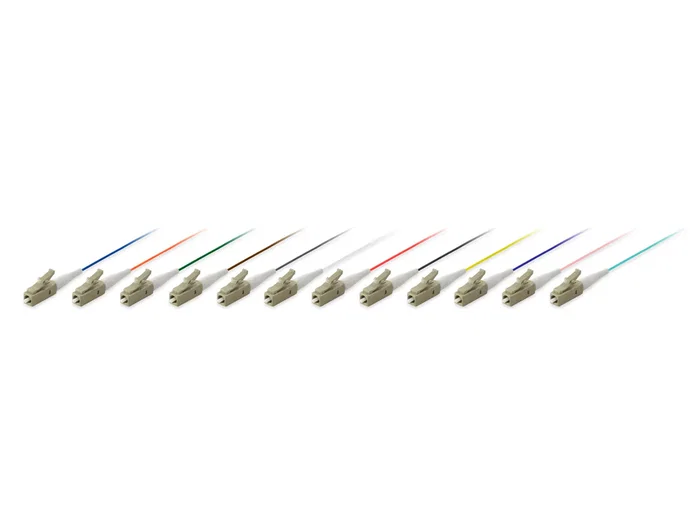 Equip 255633 Cable de Fibra Óptica OM3 LC-LC 2 m, Multimodo 50/125 µm, Full Duplex, Pack de 12 Unidades Multicolor