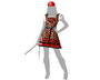 Disfraz Pirata Mujer Adulto Rojo XL
