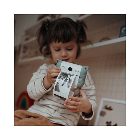 Kidywolf Sofortbildkamera e Impresora Instantánea para Niños, Cámara Digital Infantil con Pantalla 2.4", 8 MP, SD, USB-C - Verde y Blanco