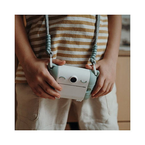 Kidywolf Sofortbildkamera e Impresora Instantánea para Niños, Cámara Digital Infantil con Pantalla 2.4", 8 MP, SD, USB-C - Verde y Blanco