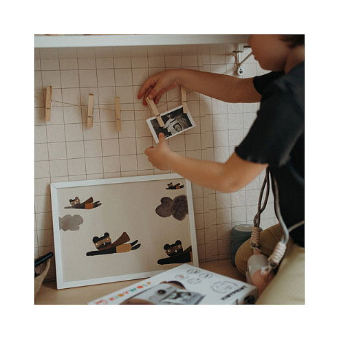 Kidywolf Sofortbildkamera e Impresora Instantánea para Niños, Cámara Digital Infantil con Pantalla 2.4", 8 MP, SD, USB-C - Verde y Blanco