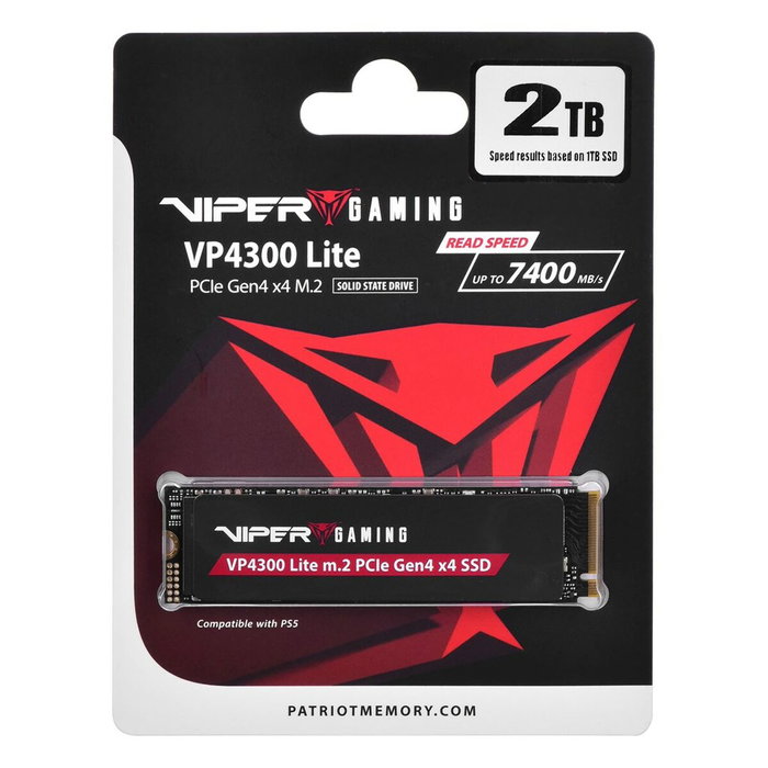 Patriot M.2 Patriot VP4300 Lite 2 TB (schwarz, PCIe 4.0 x4, NVMe 2.0, M.2 2280)