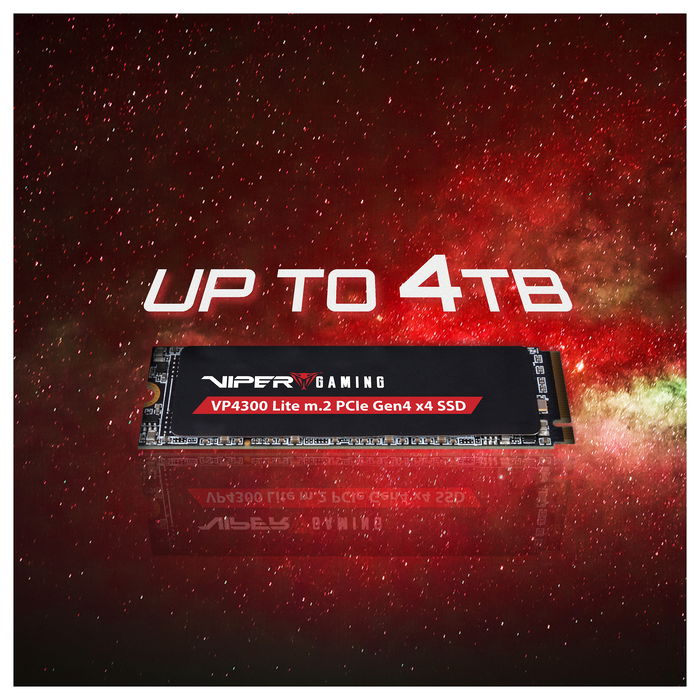 Patriot VP4300 Lite 2 TB SSD M.2 NVMe PCIe 4.0 x4, Lectura 7400 MB/s, Negro