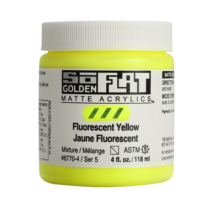Golden SoFlat Acrílico Fluorescente Amarillo 118 ml Golden SoFlat Acrílico Fluorescente Amarillo 118 ml