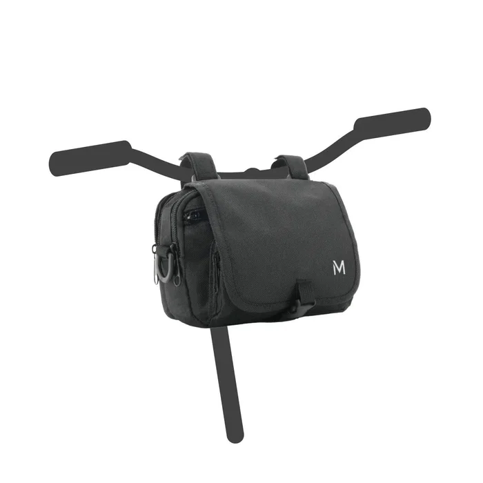 Mobilis 070003 Bolsa para Bicicleta Frontal para Manillar Impermeable Reflectante - Negro 21x15x6 cm