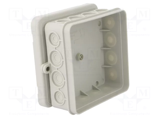 OBO Bettermann OBO A 14 Caja de derivación de cables 100x100x38 PE gris claro RAL7035 OBO Bettermann OBO A 14 Caja de derivación de cables 100x100x38 PE gris claro RAL7035