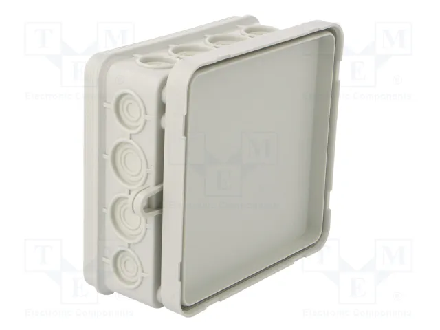 OBO Bettermann OBO A 14 Caja de derivación de cables 100x100x38 PE gris claro RAL7035 OBO Bettermann OBO A 14 Caja de derivación de cables 100x100x38 PE gris claro RAL7035