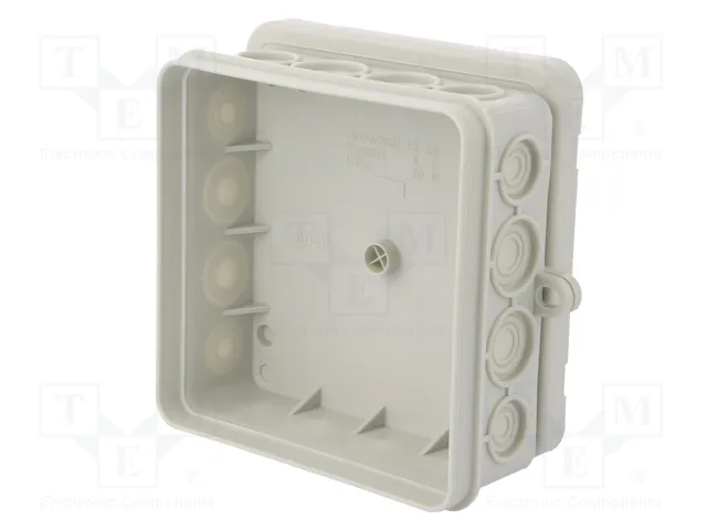 OBO Bettermann OBO A 14 Caja de derivación de cables 100x100x38 PE gris claro RAL7035 OBO Bettermann OBO A 14 Caja de derivación de cables 100x100x38 PE gris claro RAL7035