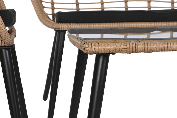 Sofa DKD Home Decor Natural 65 x 89 x 120 cm Set de 4