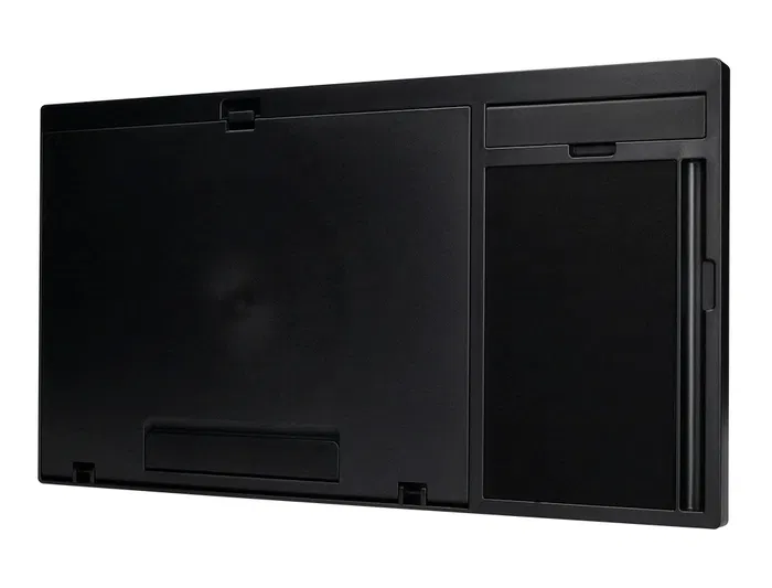 Q-connect Soporte Portátil Multifuncional Ajustable Hasta 17 Pulgadas, Soporte Movil y Ratón, 7 Ángulos, Negro