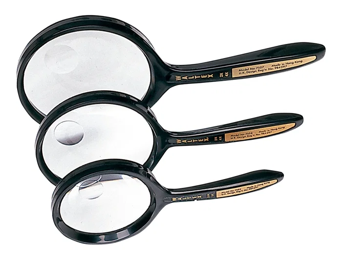 Q-connect Lupa Cristal Bifocal 50 mm Mango Curvo 2 y 4 Aumentos