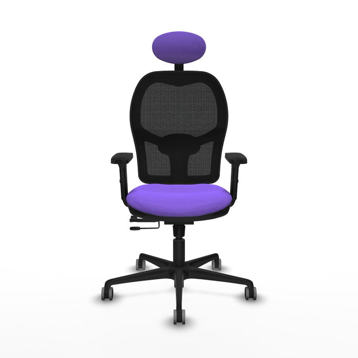 PIQUERAS Y CRESPO Silla de oficina Jorquera con mecanismo Sincro/Traslack, Lila y Negro