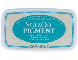 Tsukineko STAZON PIGMENT Almohadilla de Tinta Turquesa Opaco