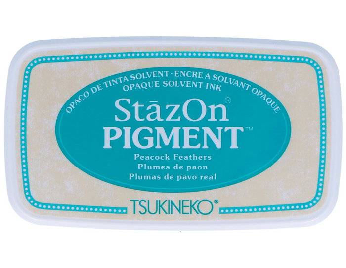Tsukineko STAZON PIGMENT Almohadilla de Tinta Turquesa Opaco Tsukineko STAZON PIGMENT Almohadilla de Tinta Turquesa Opaco